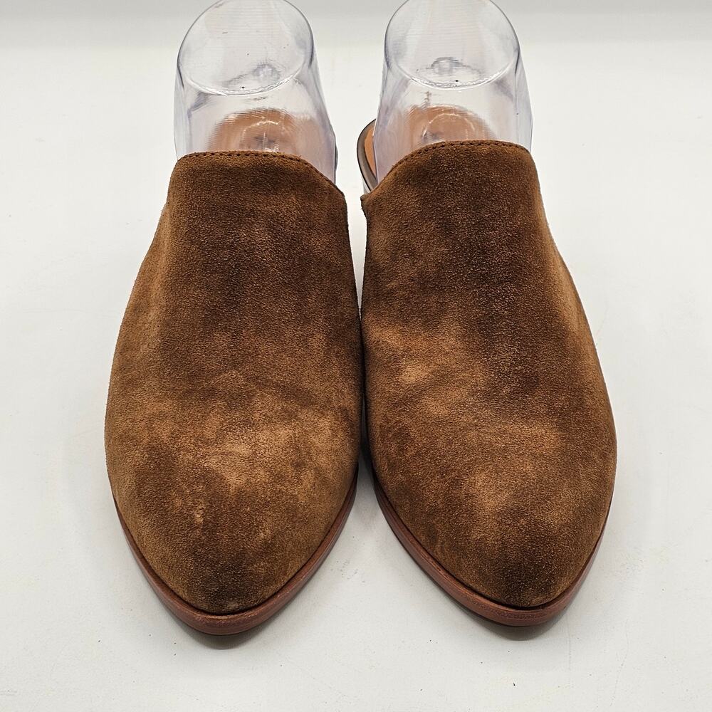 Johnston & Murphy Trista Suede Mules Brown Leather Slip-On Size 9.5